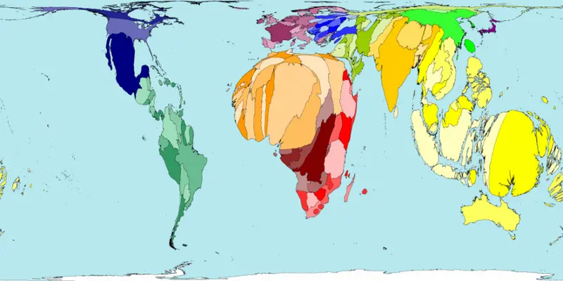 Map: World Map Based on the Number of Indigenous Languages That Originated in Each Country