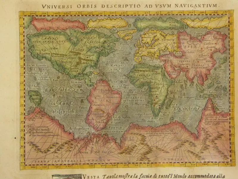 Map: World Map for Navigation 1600