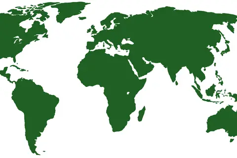 Map: World Map Green
