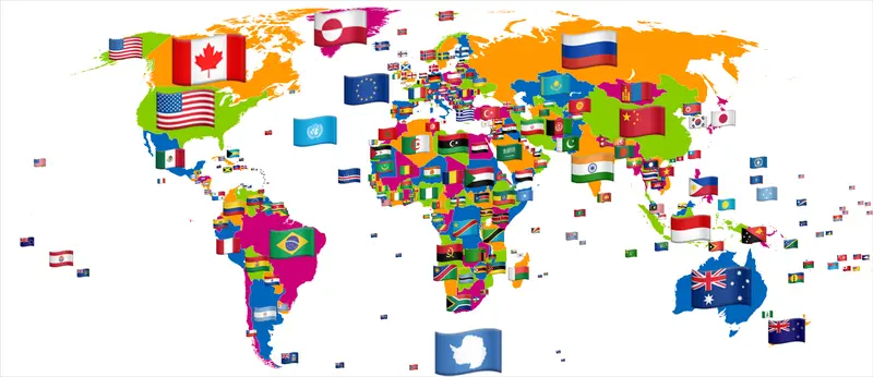 Map: World Map with Flags Emoji Version