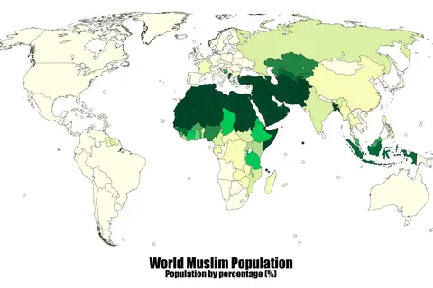 Map: World Muslim Population Map 2016