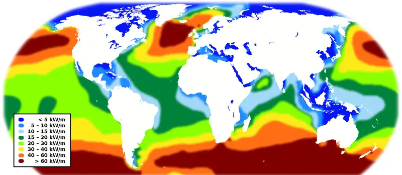 Map: World Wave Energy Resource Map
