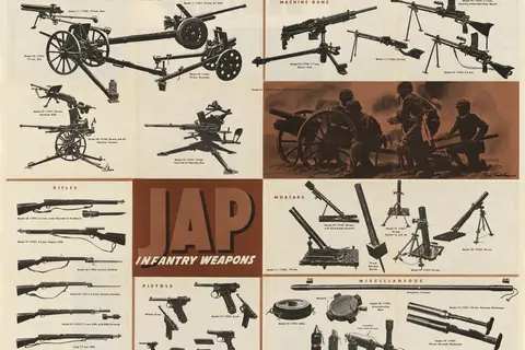 Map: Ww2 Japanese Infatry Weapons Poster Chart Newsmap Vol 3 No 34 19441211 Us Government National Archives Nara Unrestricted Public Domain 26Nm334 002