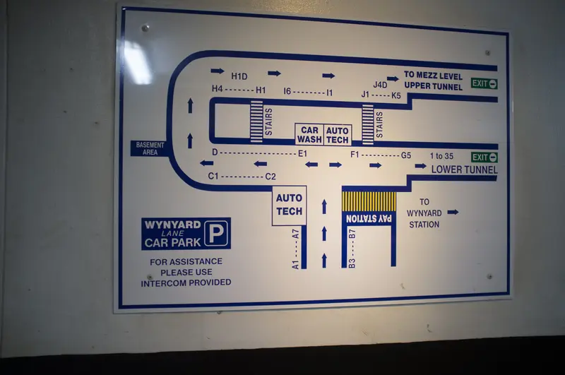 Map: Wynyard Lane Car Park Map