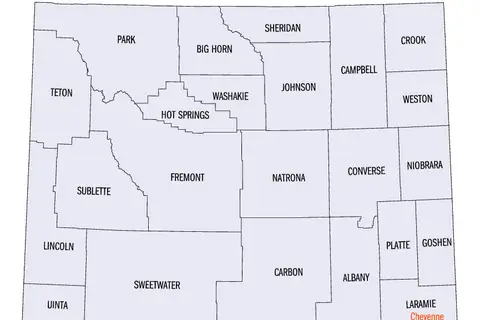 Map: Wyoming Counties Map