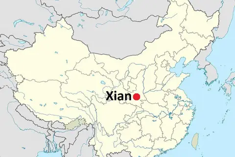 Map: Xianlocationmapinshaanxiprovinceinchina