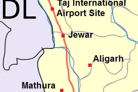 Map: Yamuna Expressway Detailed Map