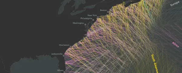 Map: Your view across the ocean