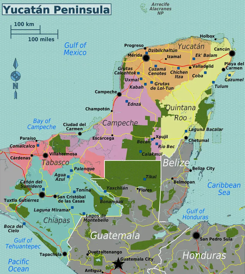 Map: Yucatn Peninsula Map