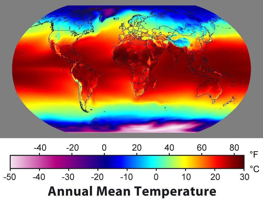 Annual Average Temperature Map