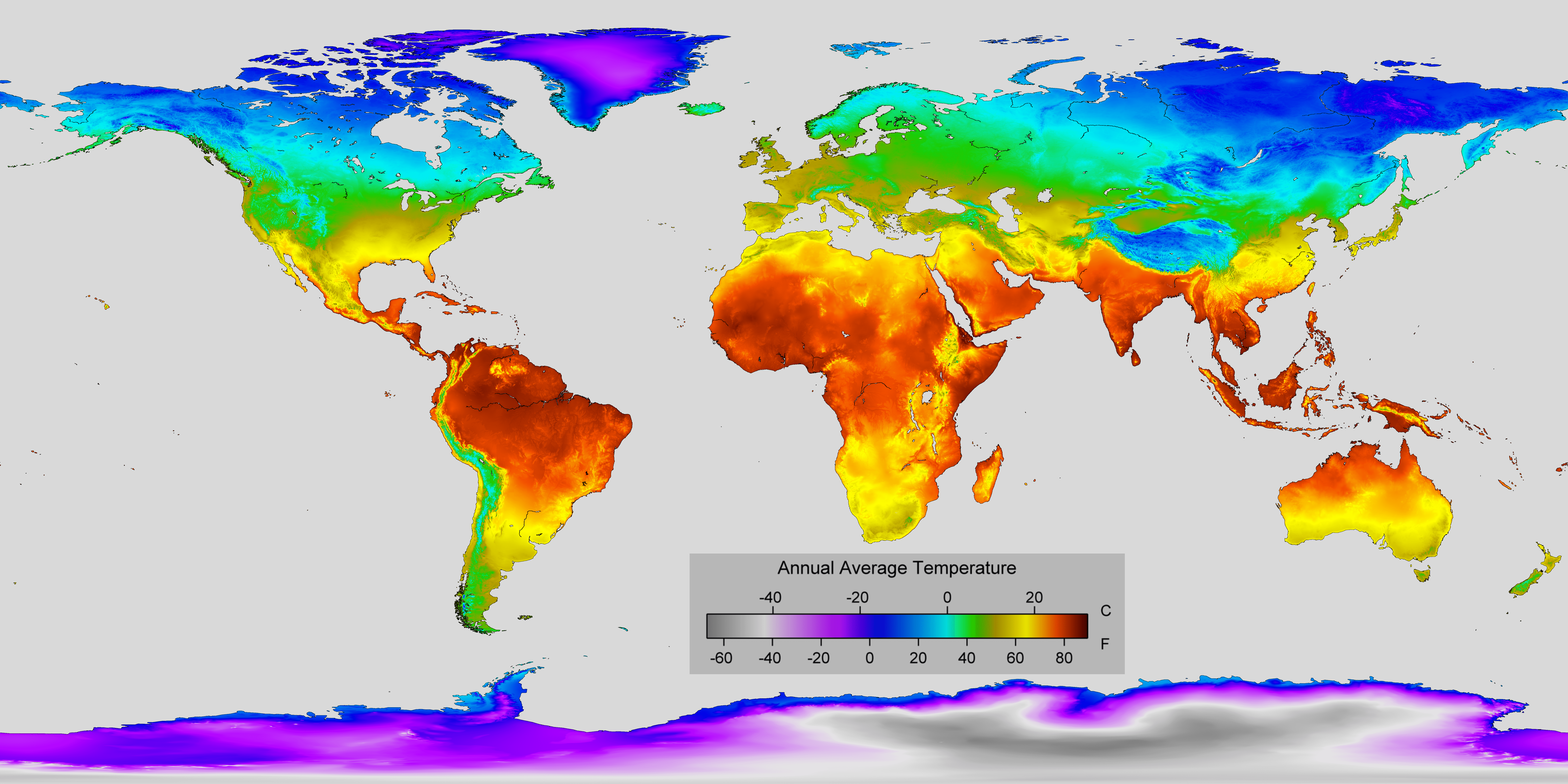 Annual Average Temperature Map