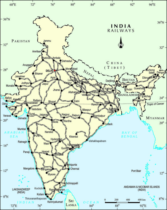 India Railways Map