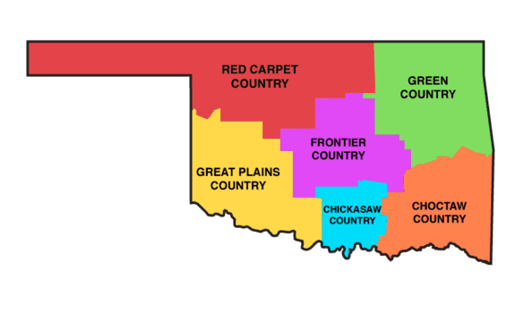 Map Of Oklahoma Regions