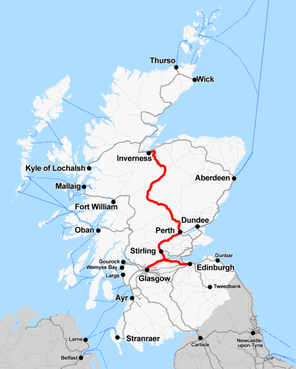 Rail Map Scotland Highland Line