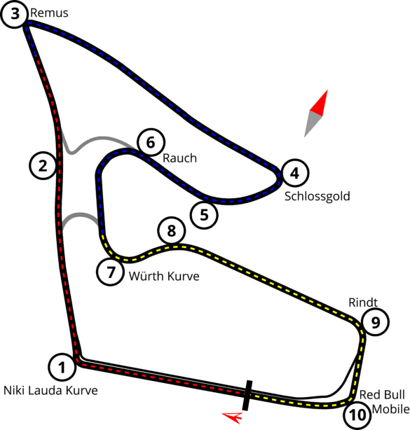 Redbull Ring Vector Map