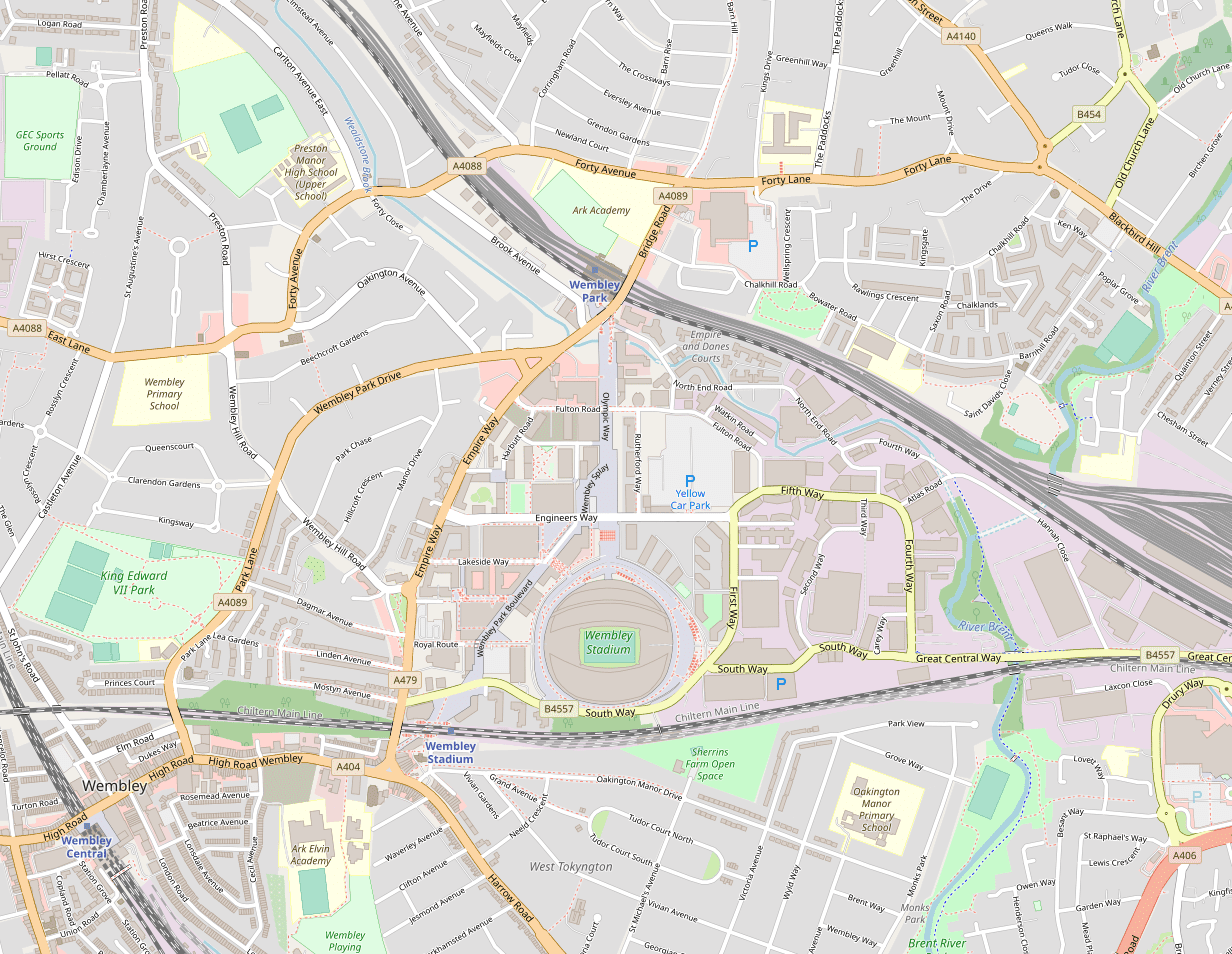 Wembley Stadium Map 2 Wembley Stadium Map